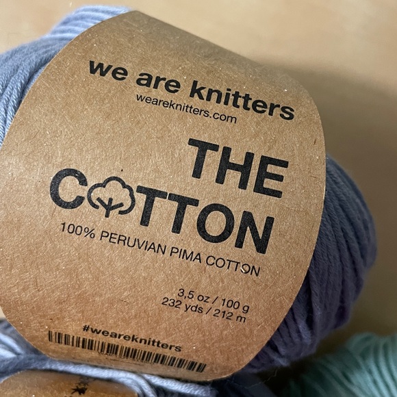 We Are Knitters Cotton Yarn Bundle 3 whole skeins plus partial skein - Picture 2 of 3